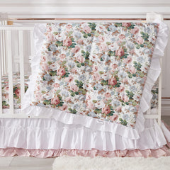 Brandream French Country Garden crib bedding set with floral quilt for a cozy nursery