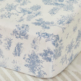 Brandream French Country Toile crib sheet with floral print for a cozy nursery.