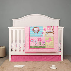 Brandream Garden Birds Floral crib quilt adds garden charm to the nursery
