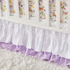 Brandream butterfly print detail on crib sheet adds cheerful nursery style