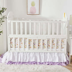 Brandream crib sheet with full-edge elastic for secure fit on standard crib