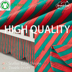 Brandream red and green striped crib skirt adds festive charm to any nursery setting