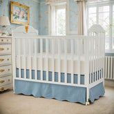 Brandream scallop edge crib skirt in soft cotton for a gentle nursery look.