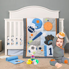 Brandream Sport Baby Crib Bedding Ball Theme Quilt with playful design for cozy playtime