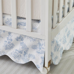 Brandream Toile Crib Skirt measures 52 inch drop for standard cribs.