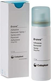 Brava Coloplast Adhesive Remover spray for sting-free barrier removal and quick dry.