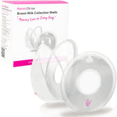 Breast Milk Collection Cups worn in a bra to discreetly catch leaks.