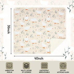 Breling Silly Goose muslin blanket in baby nursery scene adds playful charm and comfort