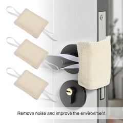 Bremorou elastic-strap door closer fits knobs, handles, and levers