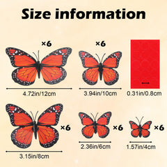 Bremorou 12 cm monarch butterfly for dramatic wall accents