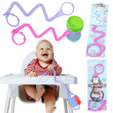 Brilli Baby Cup Catcher attached to a stroller keeps cups secure during outings.