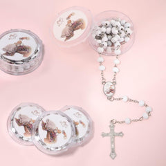 Brilucky cross pendant rosary detail ideal for easy hand carry or necklace.