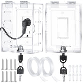 Briwoody clear locking outlet box with two pieces shields outlets from curious fingers