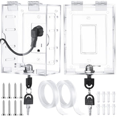 Briwoody clear locking outlet box with two pieces shields outlets from curious fingers