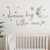 Briwooody Dream Big sign enhances nursery wall decor with calm, neutral space