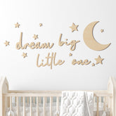Briwooody dream big sign adds an uplifting focal point to the nursery