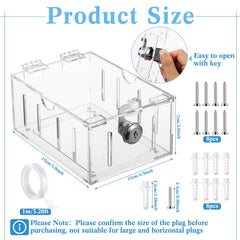Briwooody socket cover keys included enables easy unlock for adults