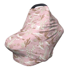 Broiteid Cactus Carseat Cover with 360-degree coverage shielding baby from sun.