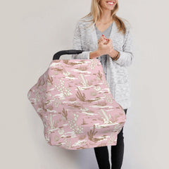 Broiteid Cactus Carseat Cover used as nursing cover for discreet feeding.