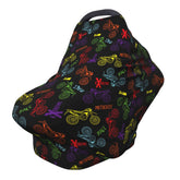 Broiteid motorcycle car seat cover with 360 coverage shielding baby during travel