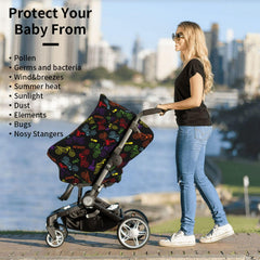 Broiteid shopping cart cover breathable fabric protects baby during errands
