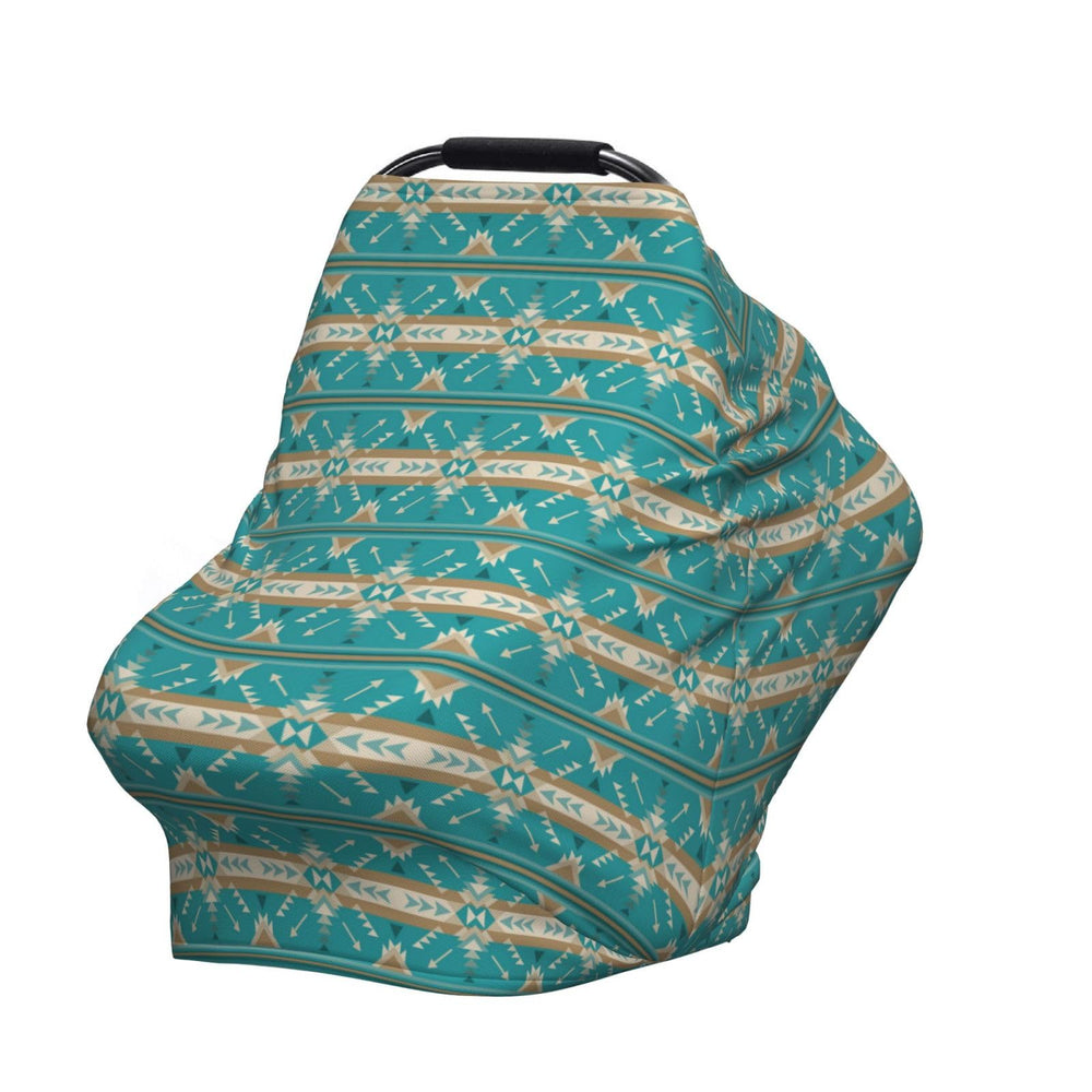 Broiteid car seat cover in Western Southwest Aztec design offers privacy and comfort on the go