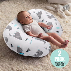 BROLEX nursing pillow cover in stretchy fabric provides a snug, secure fit.