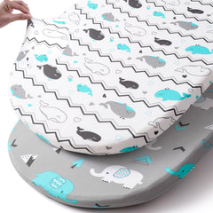 BROLEX stretch-fitted bassinet sheet with elastic edge for a secure bassinet fit
