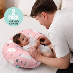 BROLEX two-pack slipcovers designed to fit original Boppy pillows securely.