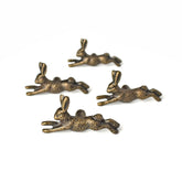 BROOK AND BIRCH rabbit knob front view for nursery, easy grip and playful style.