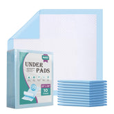 Brosive disposable bed pad with absorbent core instantly locks in moisture for quiet nights.