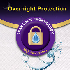 Brosive bed pad features a blue non-slip backsheet to stay in place