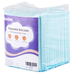 Brosive small disposable bed pad packaging showing a 30-pack for home or travel protection