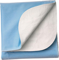 Brosive bed pad cover protects beds and furniture from accidents.