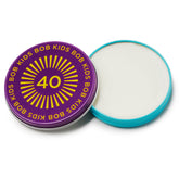 Brush On Block BOB Kids Balm SPF 40 tin for easy family sun protection.