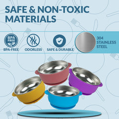 BRYSEVCO lids securely seal bowls for portable meals and daycare