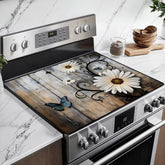 BSFHH Daisy stovetop cover on counter offers extra workspace and protection.