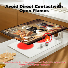 BSFHH scratch-resistant stove protector shields the surface from spills.