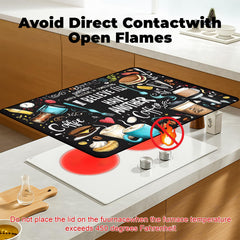 BSFHH stove cover installed on electric stove with expanded counter space