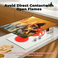BSFHH stove top protector expands counter space for prep and serving.