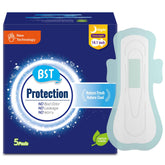 ßST#protection heavy flow overnight pad packaging shows discreet night protection