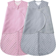 BSTOPPT fleece newborn sleep sack with wings for secure swaddling and comfort.