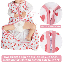 BSTOPPT sleep sack 3-way adjustable swaddle for growing babies.