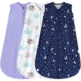 BSTOPT purple sleep sack for babies, soft and cozy for night-time comfort.