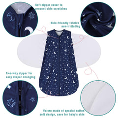 BSTOPPT Sleep Sack bottom zipper enables easy diaper changes without unswaddling