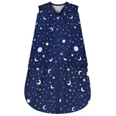 BSTOPPT starry sky sleep sack front view for snug, secure sleep.