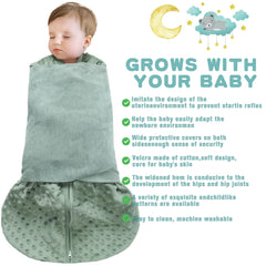 BSTOPT three-way swaddle wings enable arm-in, arm-out, or transition for flexible sleep.