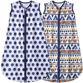 BSTOPPT baby sleeping bag model wearing demonstrates cozy fit and mobility