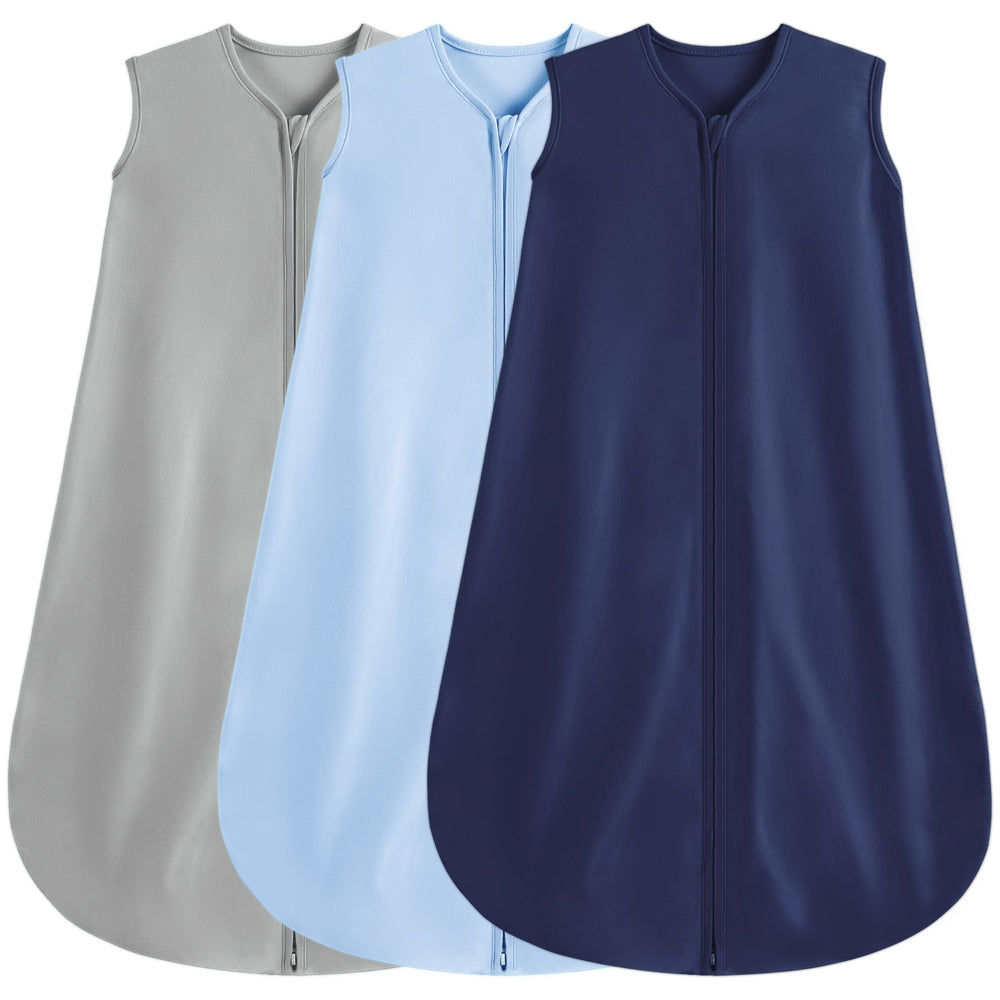 BSTOPPT sleep sack 6-12m on bed shows soft rayon cotton for sensitive skin