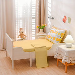 Btargot comforter in soft polyester offers lightweight warmth for nap time.